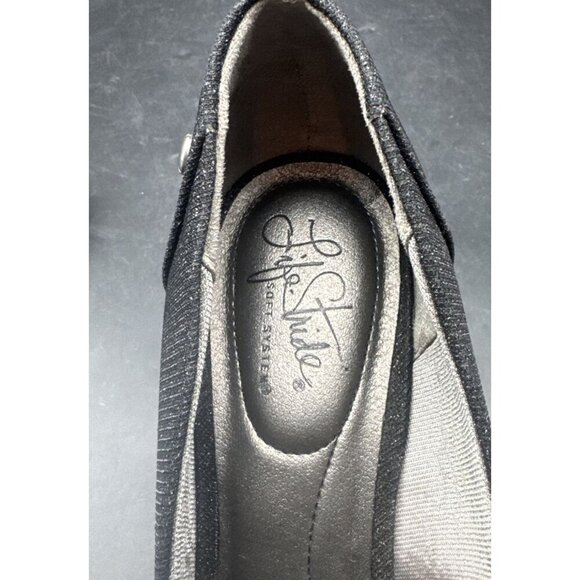 LifeStride Womens Parigi Black Shimmer Heels Pumps Shoes 8.5 Business Party - Picture 8 of 11